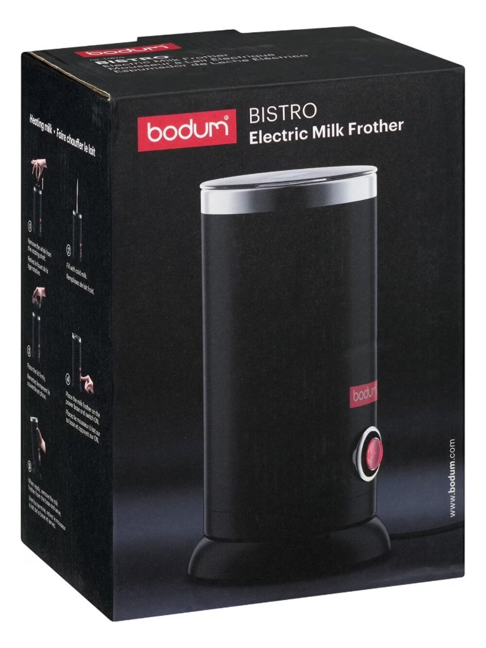 Bodum Bistro Electric Milk Frother Black NIB  (damaged box)